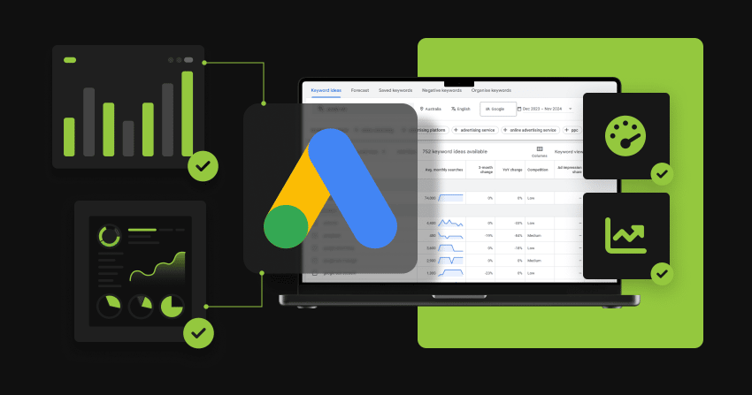 diagram illustrating five common google ads account problems found during audits including wasted spend, missing tracking, and poor budget allocation.