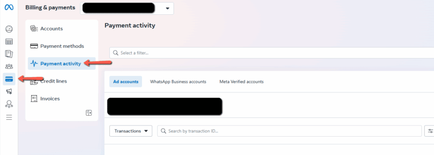 meta ad invoice image