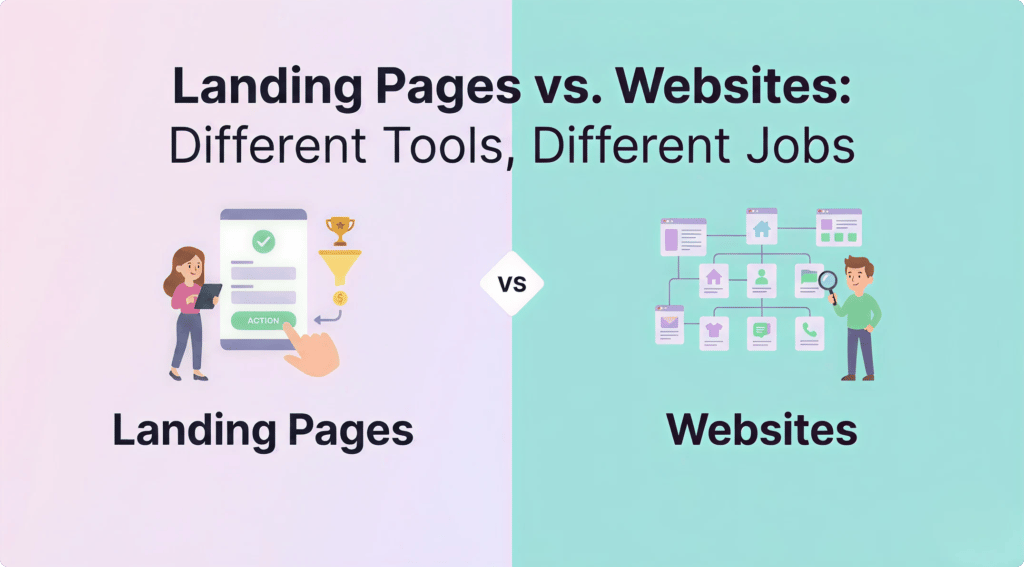 lp vs web blog feature asset
