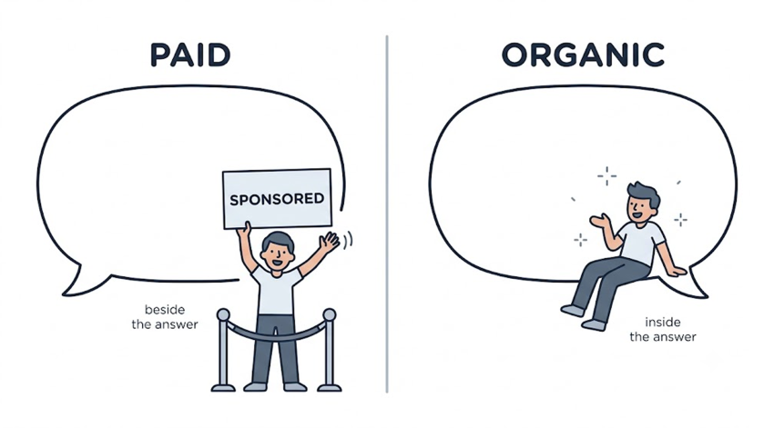 ai advertising paid organic asset