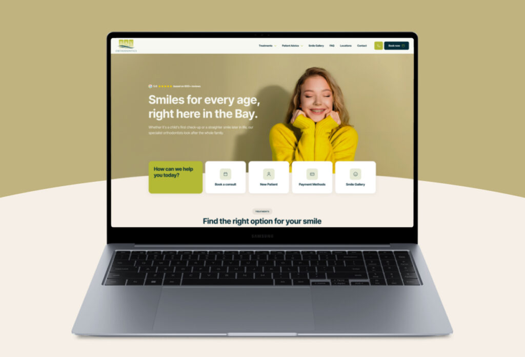 Bay Orthodontics Homepage Portfolio