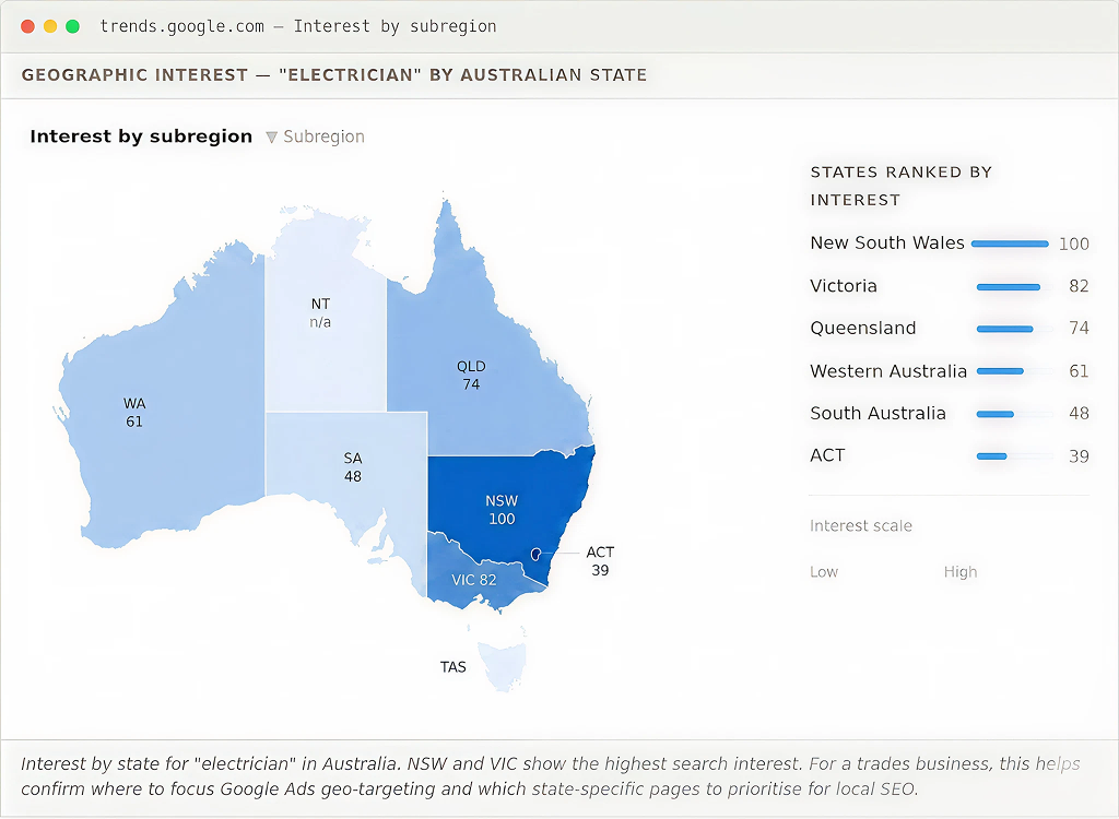 google trends australian map