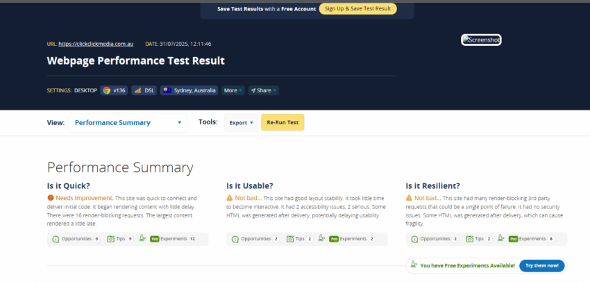 webpagetest image