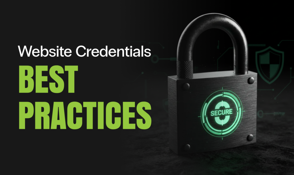 website credentials asset